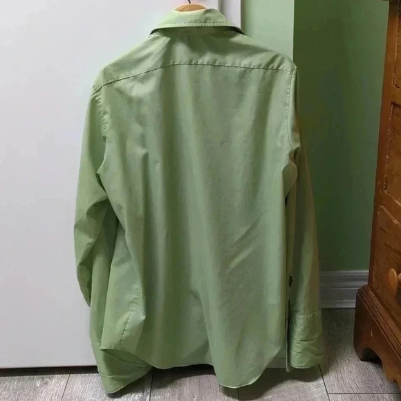 Lime Green 1960's Men's  Shirt - Picture 5 of 8